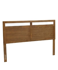 LuxenHome Farmhouse Double Panel Wood Headboard, Queen