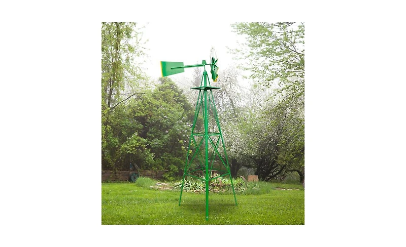 Slickblue 8FT Weather Resistant Yard Garden Windmill Durable Outdoor Decor for Your Landscape