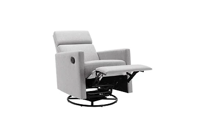 Slickblue Plush Rocker Nursery Chair Glider Swivel Recliner for Comfortable Seating