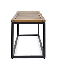 Modern Acacia Wood Bench: Chic And Elegant Outdoor Retreat