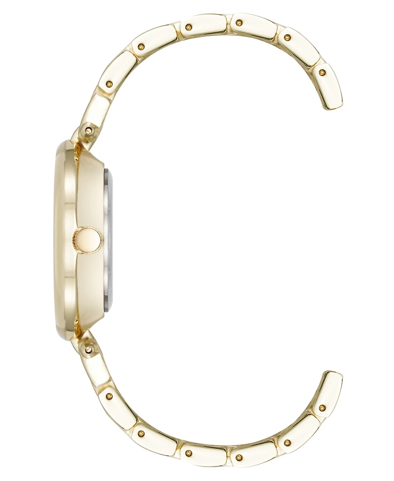 Anne Klein Women's Quartz Everyday Roman Numeral Gold-Tone Alloy Metal Watch, 32mm