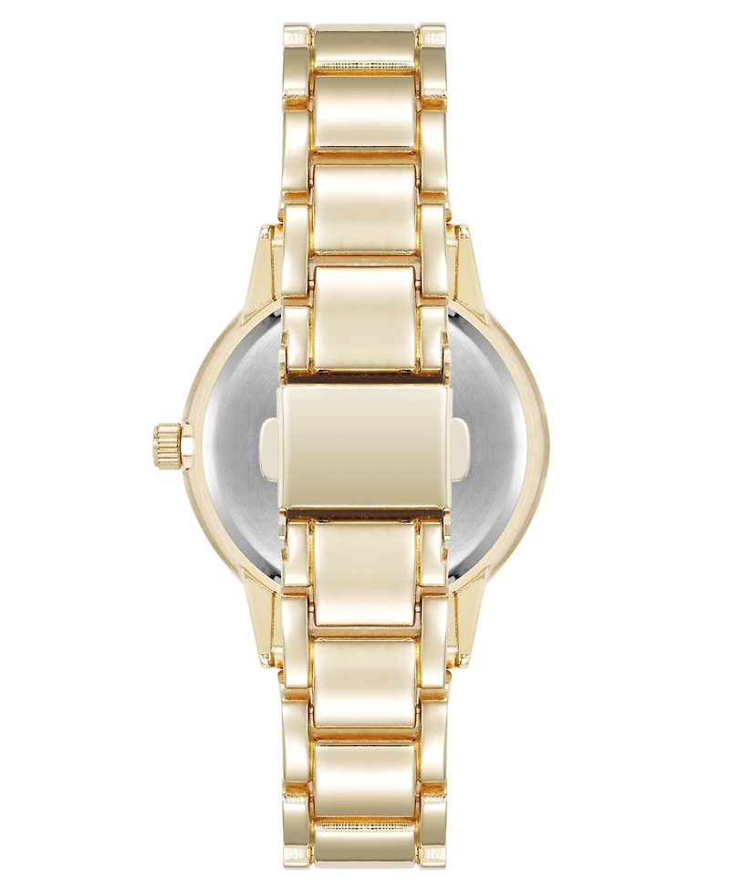 Anne Klein Women's Quartz Minimalist Burgundy and Gold-Tone Alloy Metal Watch, 32mm