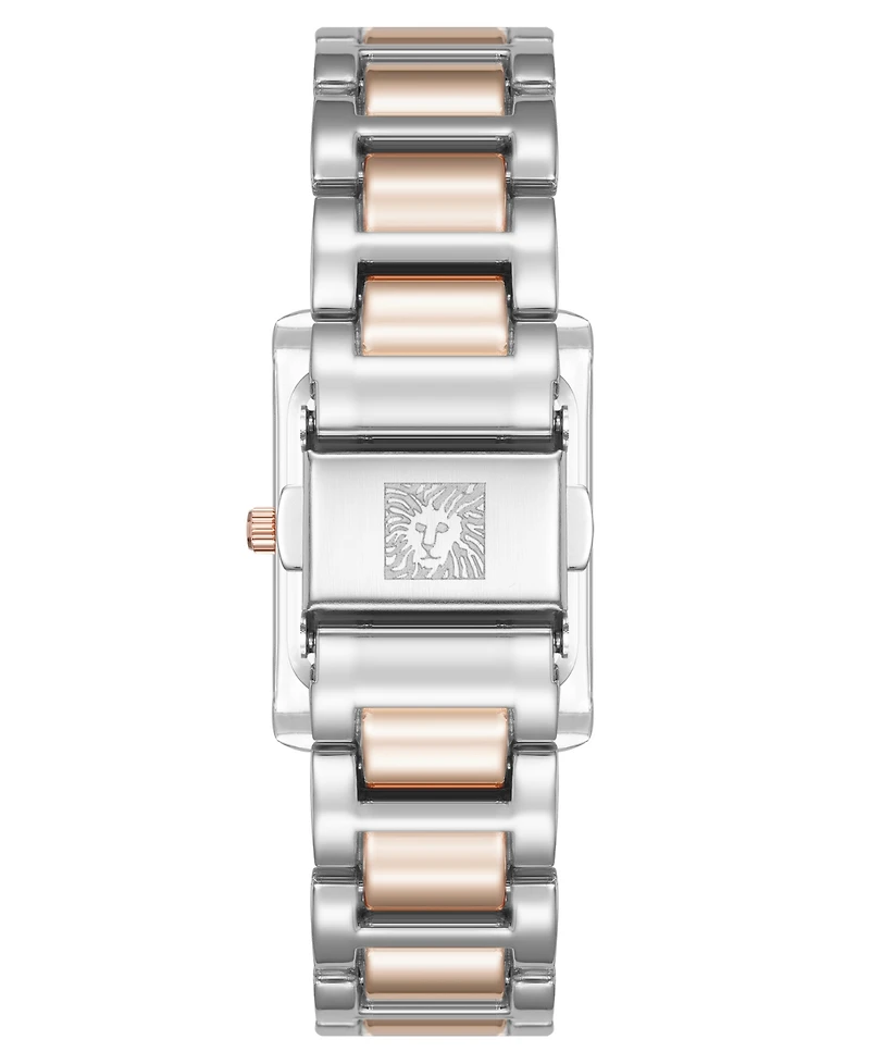 Anne Klein Women's Quartz Contemporary Silver-Tone and Rose Gold-Tone Alloy Metal Watch, 24mm
