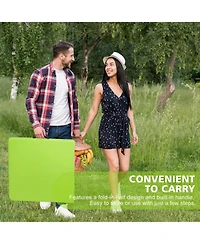 Slickblue 4ft Portable Folding Table for Indoor and Outdoor Use, Lightweight and Easy to Store