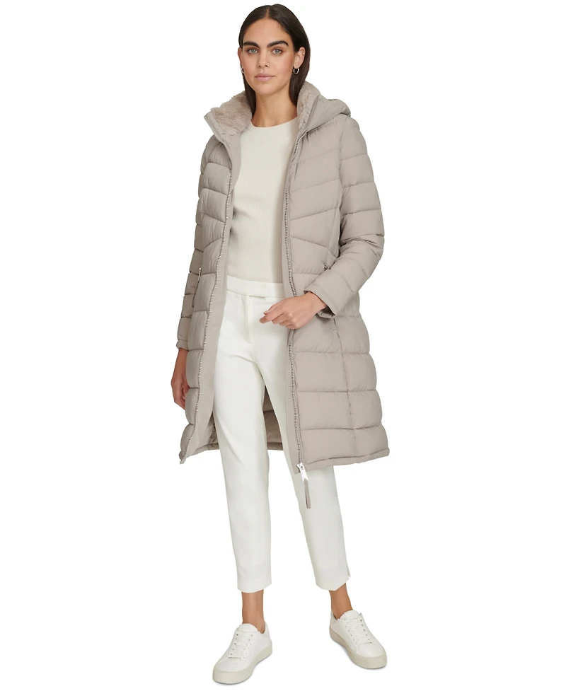 Calvin Klein Women's Hooded Puffer Coat