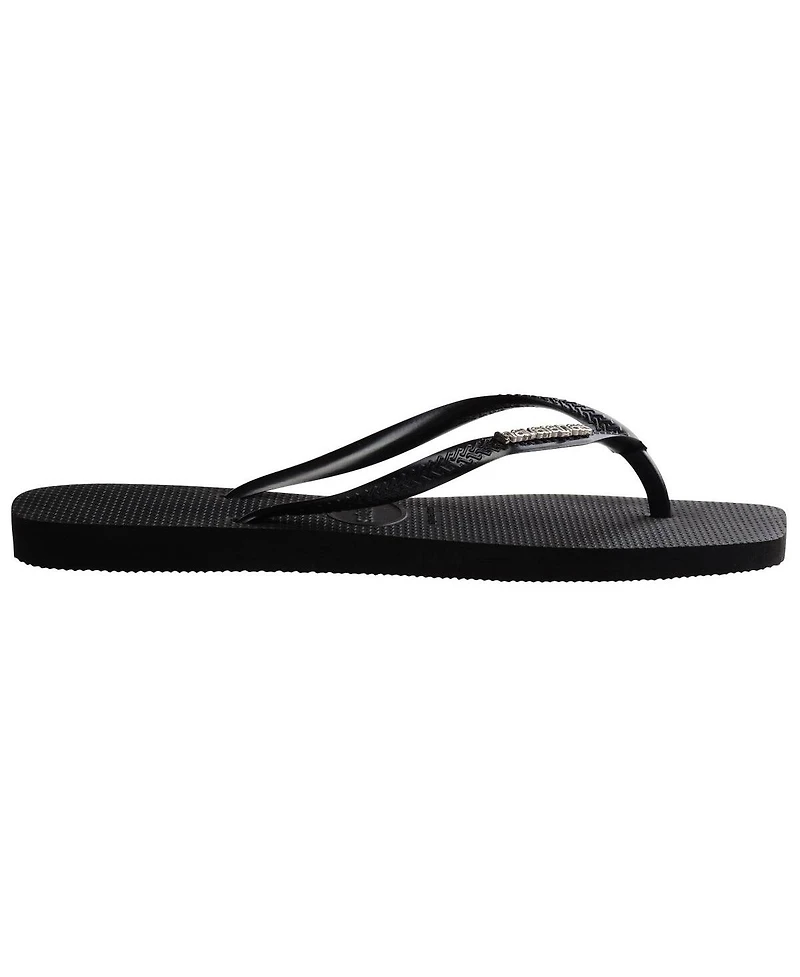 Havaianas Women's Slim Square Logo Metallic Sandals