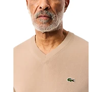 Lacoste Men's Regular-Fit Solid V-Neck Sweater - 02S