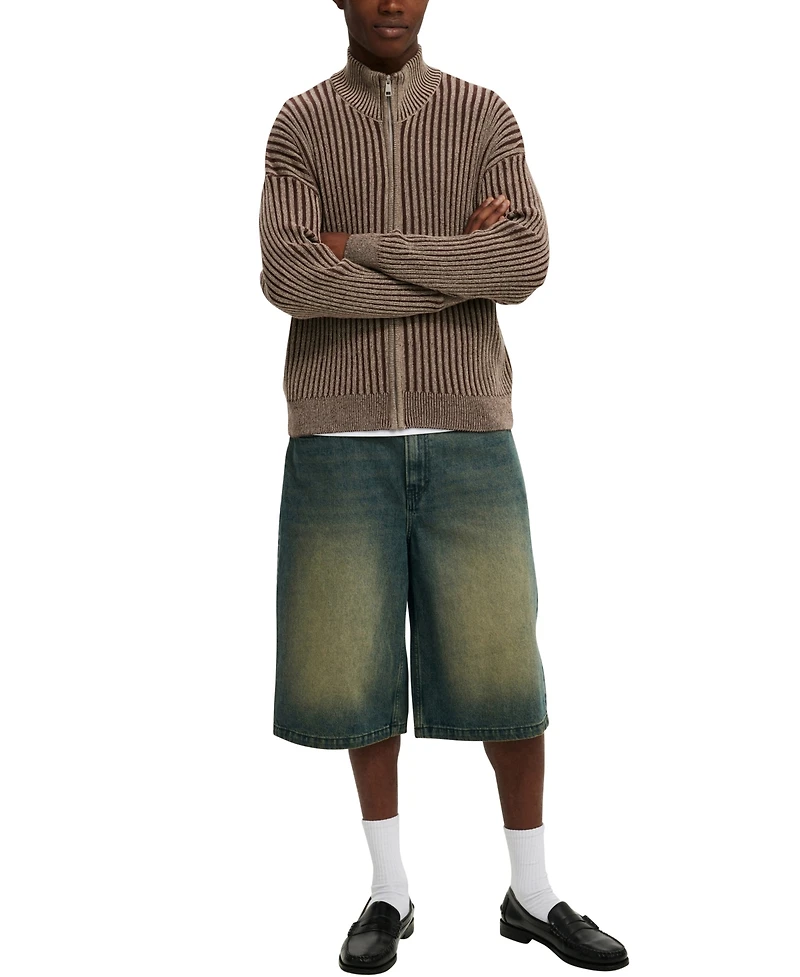 Cotton On Men's Zip Through Knit Sweater