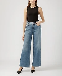 Silver Jeans Co. Women's Suki Mid Rise Curvy Fit Wide