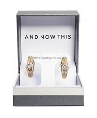 And Now This Crystal Hinged Hoop Earring