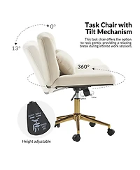 Hulala Home Sinclair Modern Office Chair with Sgs International Certified Stainless Steel Gas Spring