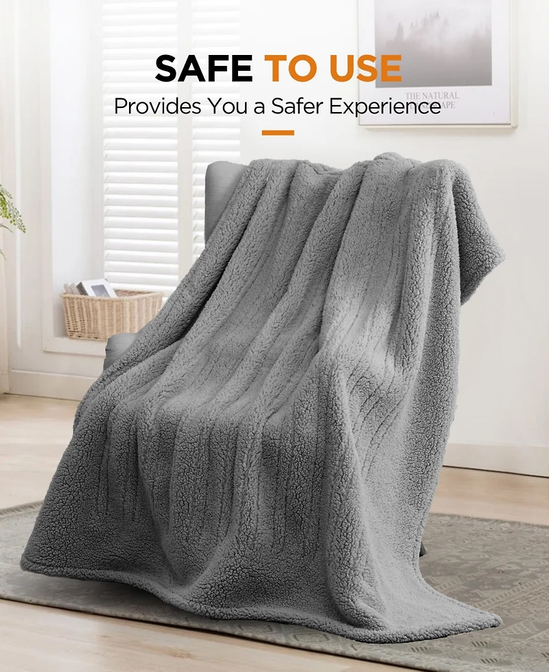 Westinghouse Heated Sherpa Throw, 50" x 60"