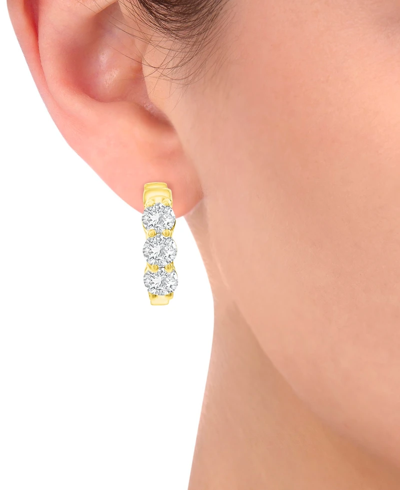 Diamond Hoop Earrings (1-1/2 ct. t.w.) in 14k White or Yellow Gold