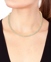 Effy Diamond Round & Baguette 17" Collar Necklace (4 ct. t.w.) 14k Gold (also available White Gold)