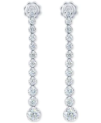 Diamond Graduated Linear Drop Earrings (1-1/2 ct. t.w.) in 14k White Gold