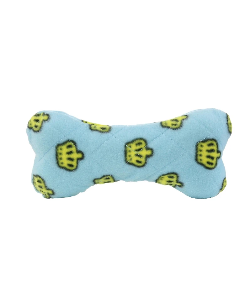 Mighty Medium Bone Blue, Durable Squeaky Dog Toy