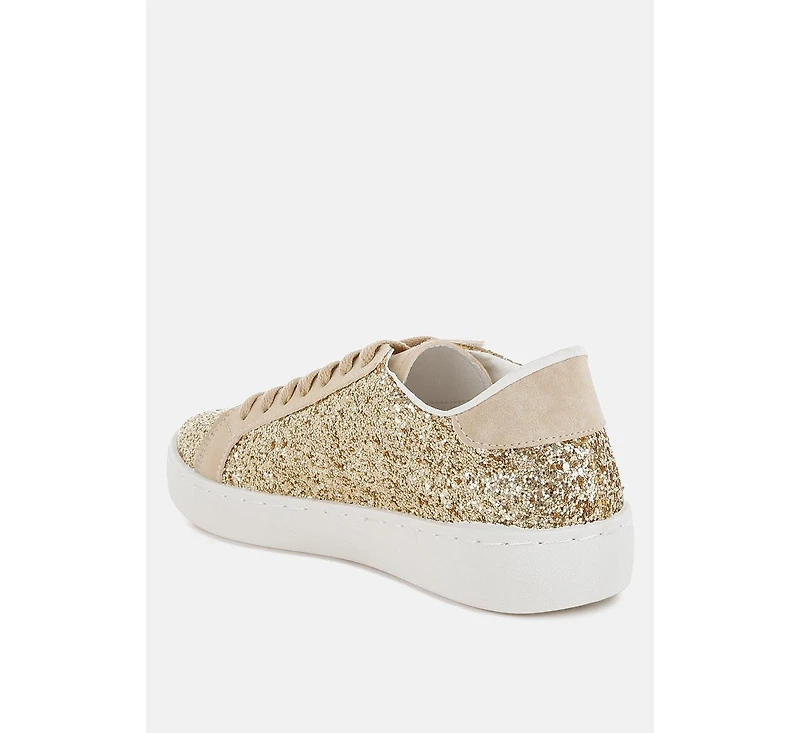 Shinding Glitter Star Chunky Sneakers Women