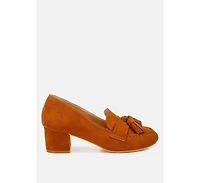 Aloha Tassels Detail Suede Loafers