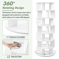 Streamdale Furniture 7-Tier Rotating Shoe Tower 360 Carousel Organizer