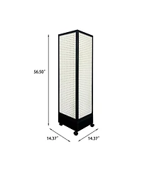 Streamdale 4-Sided Pegboard Display Stand for Crafts and Jewelry