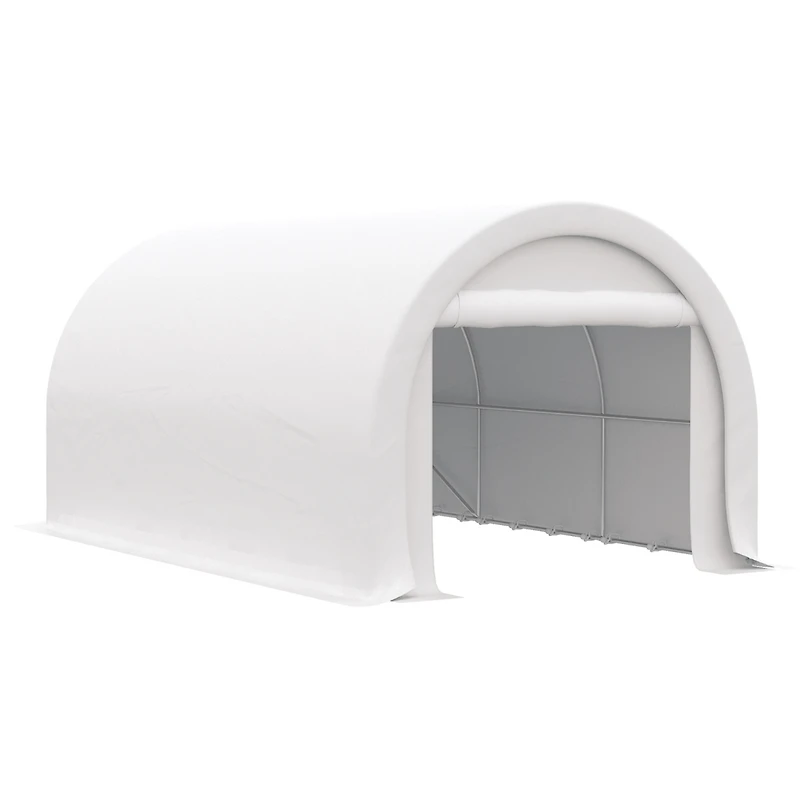 10' x 16' Carport, Heavy Duty Portable Garage Storage Tent with Large Zippered Door, Anti-uv Pe Canopy Cover for Car, Truck, Boat, Motorcycle, Bike, G