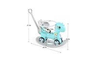 Slickblue Rocking Horse for Toddlers, Safe and Durable Plush Ride-On Toy for Kids