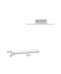 Fm Furniture Greer Floating Shelf in Melamine x2,Cognac
