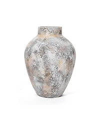 LuxenHome Marble White Inch Tall Stoneware Table Vase