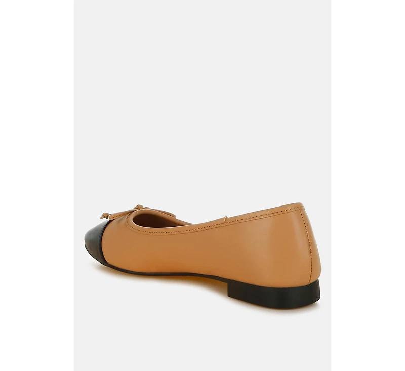 Acino Boucle Pearl Bow Ballerinas