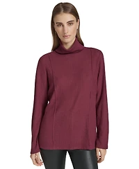 Andrew Marc Sport Women's Brushed Waffle Turtleneck Tunic