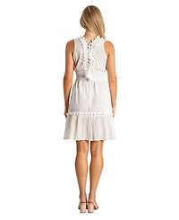 La Moda Clothing Women's Sleevless V-neck dress