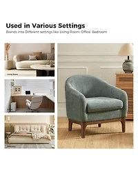 Hulala Home Augus Modern Boucle Armchair Chair with Adjustable Feet