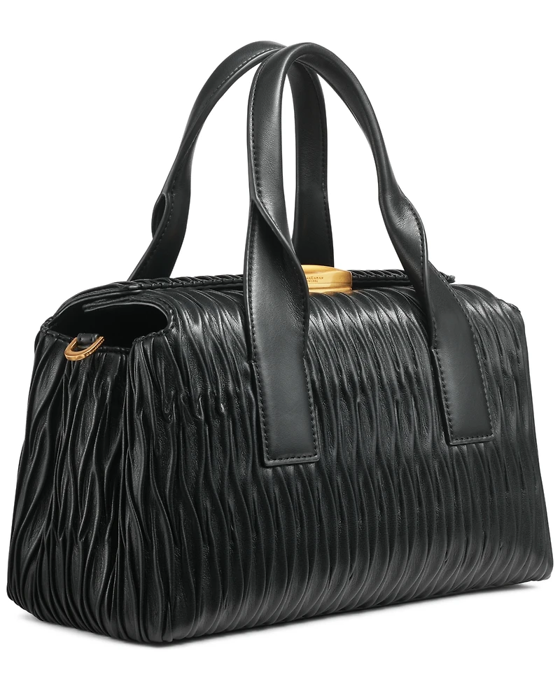 Donna Karan New York Amagansett Soft-Rolled Pleated Satchel with Sculpted Magnet Closure