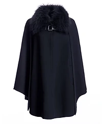 Julia & Stella by Maximilian Women's Cashmere Cape with Buckle Detail