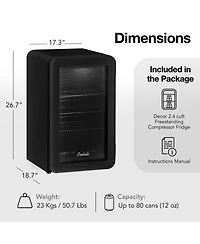 Cooluli Decor 2.4 CuFt Glass Door Beverage Cooler