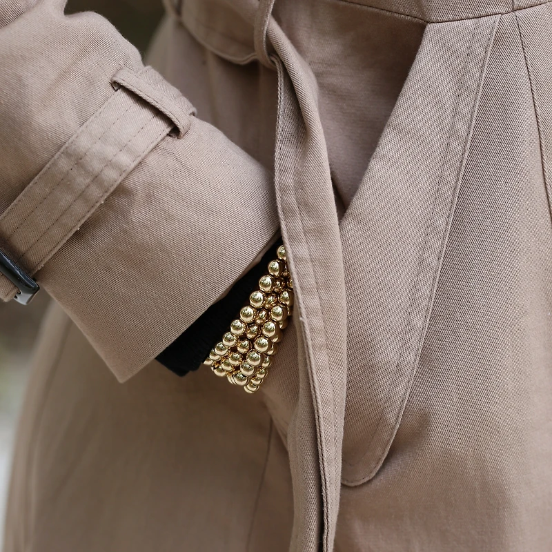 Non-Tarnishing Gold Filled 6mm Ball Stretch Bracelet