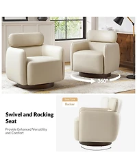 Hulala Home Rick Modern Swivel Chair with Adjustable Headrest