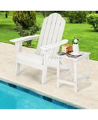 Skonyon 14 Inch Square Weather-Resistant Adirondack Side Table