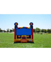 JumpOrange Target Commercial Grade Bounce House for Kids and Adults 13x13 (with Blower), Basketball Hoop, Outdoor Indoor, Big Inflatable, Birthday Par