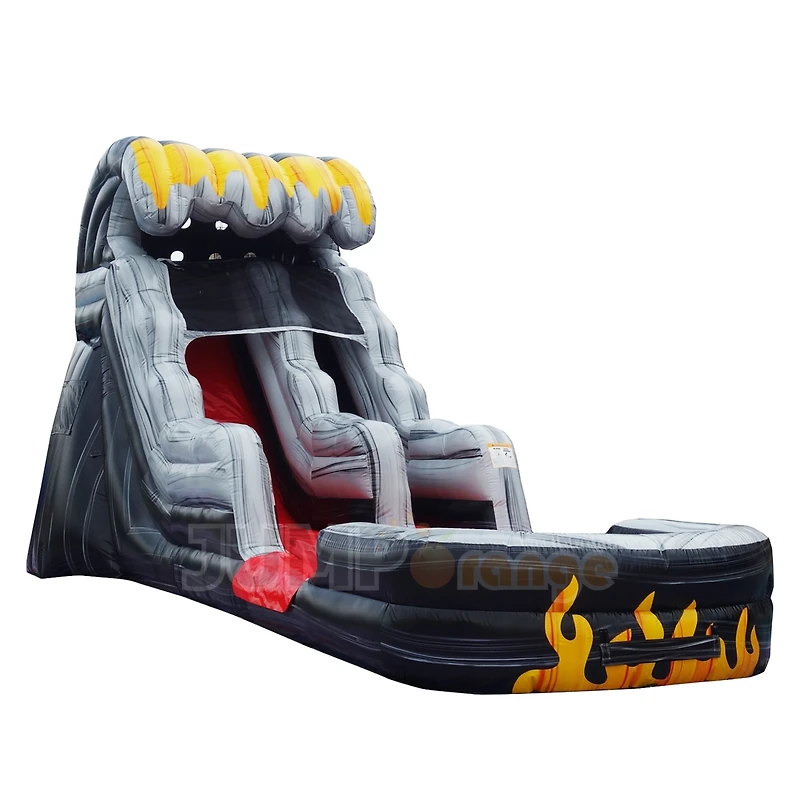 JumpOrange 15 Flame Commercial Grade Water Slide with Splash Pool for Kids and Adults (with Blower), Outdoor Indoor, Wet Dry Use, Tall Inflatable