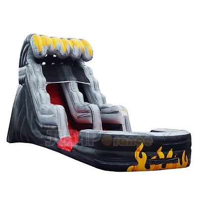 JumpOrange 15 Flame Commercial Grade Water Slide with Splash Pool for Kids and Adults (with Blower), Outdoor Indoor, Wet Dry Use, Tall Inflatable