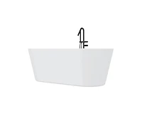 gaomon 67" Acrylic Freestanding Bathtub – Glossy White Soaking Tub With Chrome Overflow and Drain, Cupc Certified for Quality and Safety