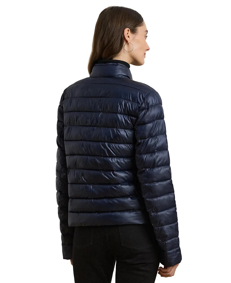 Lauren Ralph Lauren Petite Snap-Front Stand-Collar Packable Coat
