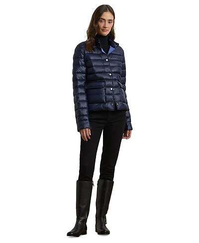 Lauren Ralph Lauren Women's Snap-Front Stand-Collar Packable Coat