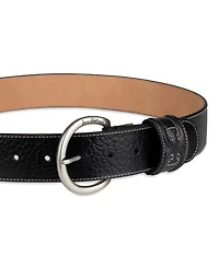 Sam Edelman Women's Glossy Pebble Grain Textured Leather Belt