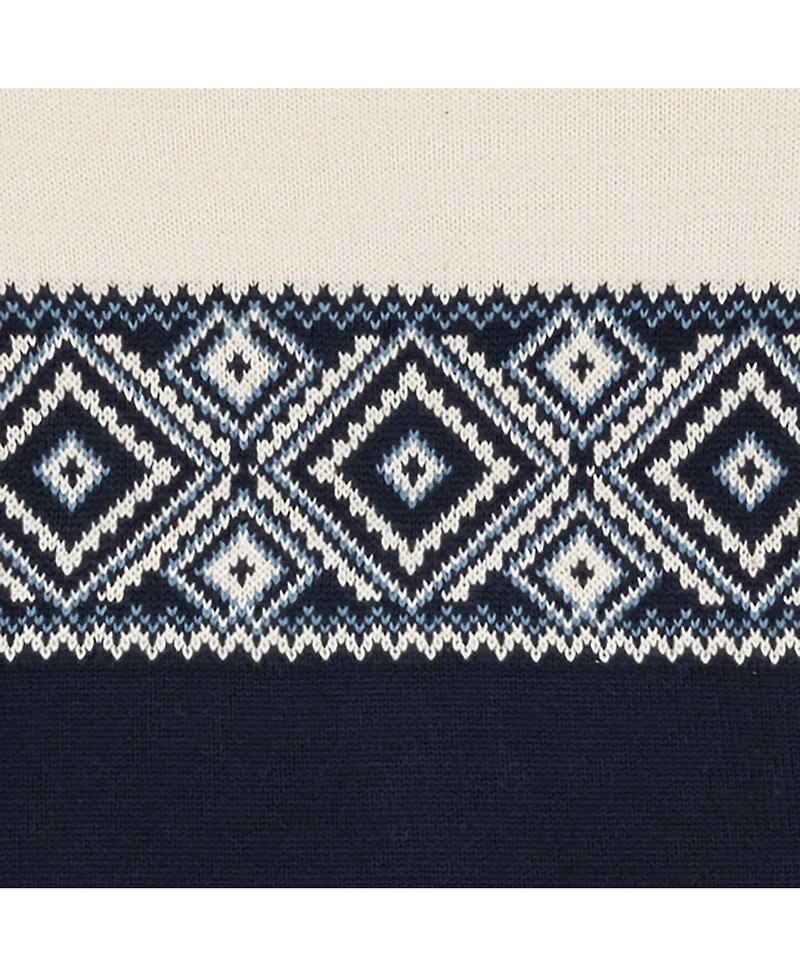 Hope & Henry Men's Crew Neck Fair Isle Sweater