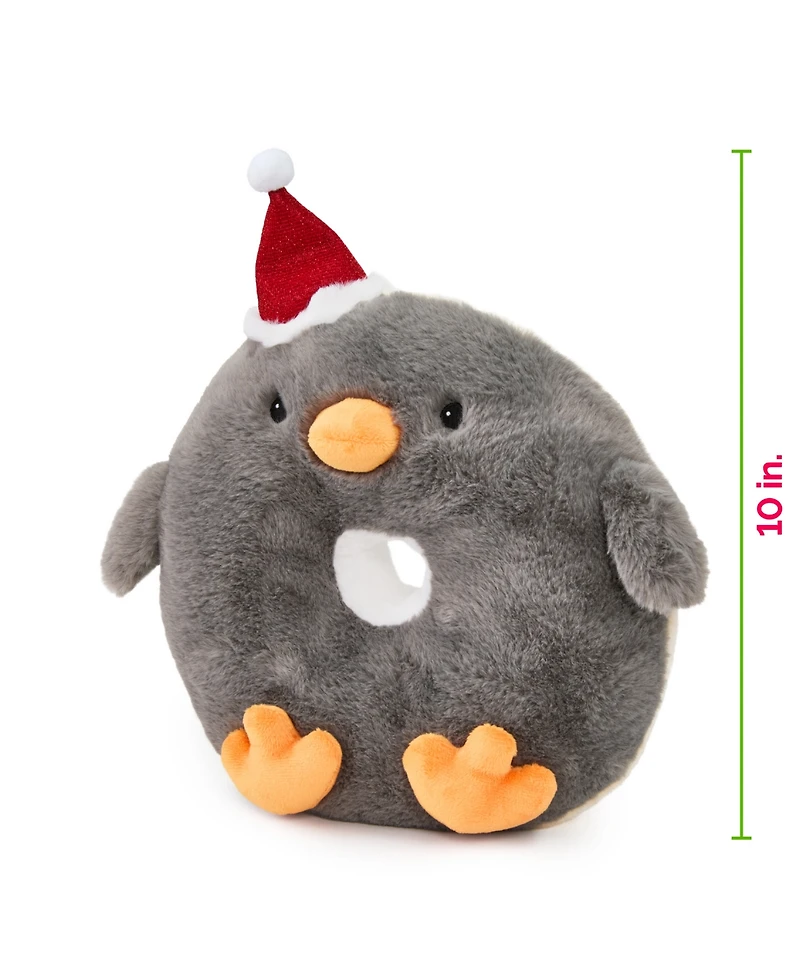Geoffrey's Toy Box Tasties 10" Donut Holiday Penguin Plush Toy, Created for Macy's