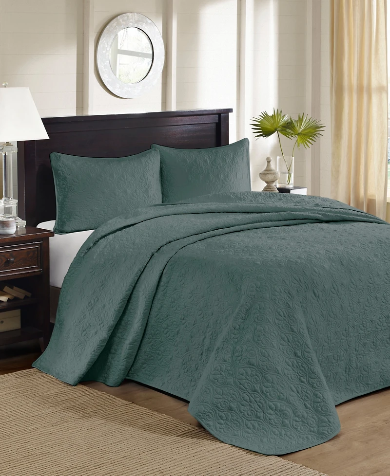 Madison Park Quebec Quilted 3-Pc. Bedspread Set, Queen