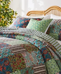 Greenland Home Fashions Jasmin Vintage Boho Reversible 3-Pc. Quilt Set, Full/Queen