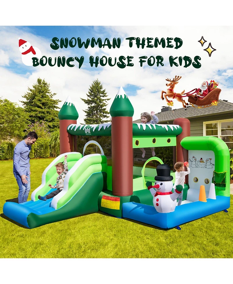 Sugift Inflatable Christmas Bouncy House with 735w Blower